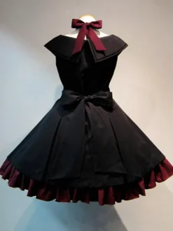 Halloween Robes Gothiques Lolita Volants Noir Style Militaire