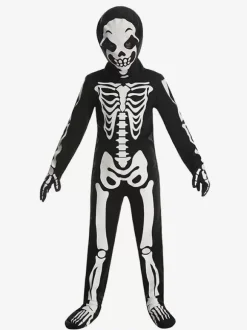 Halloween Costume de cosplay en os de crâne blanc pour enfants costume de fantôme de scène costume de fête une pièce pour Halloween