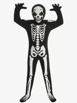 Halloween Costume de cosplay en os de crâne blanc pour enfants costume de fantôme de scène costume de fête une pièce pour Halloween