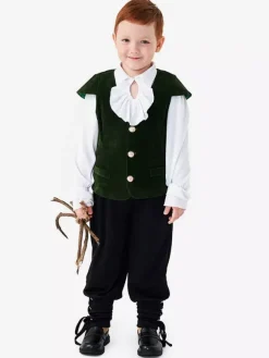 Halloween Costumes d'Halloween pour enfants Ensemble de polyester marron café pour Halloween Chemise et pantalon pour enfants
