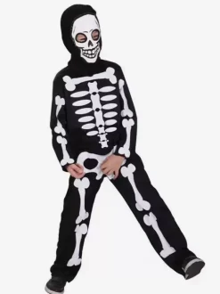 Halloween Costumes d'Halloween pour enfants Ensemble de polyester noir Halloween Combinaison pour enfants Gants