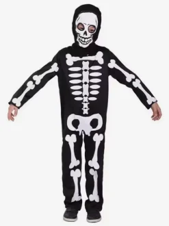 Halloween Costumes d'Halloween pour enfants Ensemble de polyester noir Halloween Combinaison pour enfants Gants