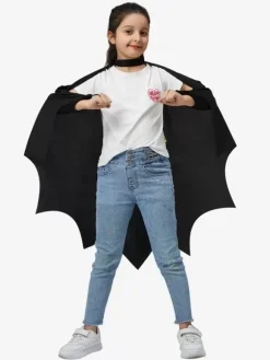 Halloween Costumes d'Halloween pour enfants Ensemble d'Halloween noir Cape en polyester pour enfants Masque