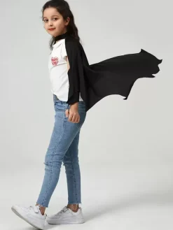 Halloween Costumes d'Halloween pour enfants Ensemble d'Halloween noir Cape en polyester pour enfants Masque