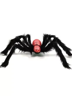 Halloween Décorations d'Halloween Accessoires effrayants d'araignée en fibre de polyester jaune