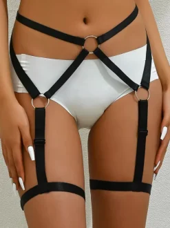 Harnais de cuisse sexy à lanières pour jarretelles pour adultes