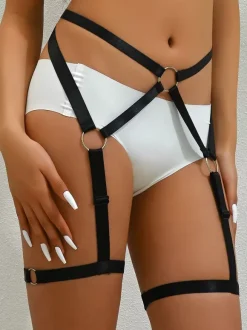Harnais de cuisse sexy à lanières pour jarretelles pour adultes