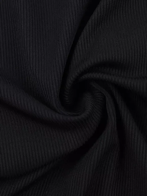 Haut à col V profond et bordure en dentelle pour femme - Chemisier noir sexy et ajusté - Style gothique - Collection printemps 2026