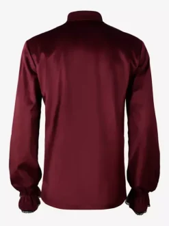 Haut à manches longues vintage bordeaux vintage costumes rétro pour homme Bourgogne