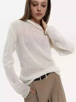 Hauts en tricot transparents à manches longues pour femmes 2026