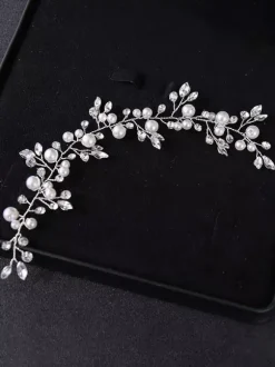 Headpiece Wedding Headwear Perle Strass Accessoires De Cheveux Pour La Mariée