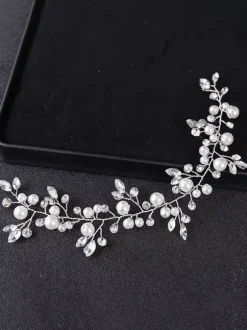 Headpiece Wedding Headwear Perle Strass Accessoires De Cheveux Pour La Mariée