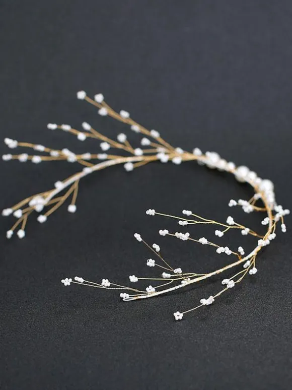 Headpiece Wedding Headwear Perle Métal Accessoires de cheveux de mariée