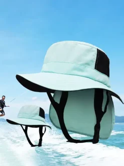 Homme Chapeau Chic Bloc de Couleur À Lacets Polyester Unisexe Chapeau de Soleil