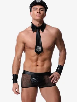 Hommes Sexy Costume Cosplay Halloween Adulte Cravate Chapeau Pantalon Tenu de Club