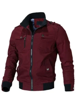 Hommes Vestes Casual Black Portrait Portrait Décolleté Manches Longues manches à la mode Hiver