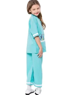 Infirmière enfants Costumes Blouse Blouse Pantalons 2 pièces Ensemble de polyester Fibre Enfant Halloween Costume complet