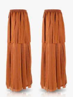 Jambières À Franges Marron Femme Accessoire Rétro Vintage Déguisement