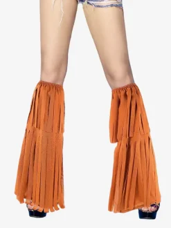 Jambières À Franges Marron Femme Accessoire Rétro Vintage Déguisement