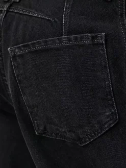Jean Horseshoe Barrel pour femme - Pantalon en denim délavé ample à jambes larges et coutures incurvées - Streetwear printemps 2026
