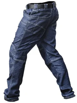 Jeans pour hommes Jeans pour hommes Casual Zipper Straight Deep Blue Deep Blue