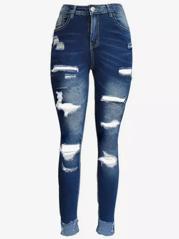 Jeans pour femmes bas de jeans style streetwear décontracté et charmant