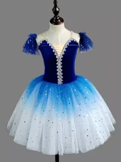 Jupe de danse de ballet à paillettes pour enfants