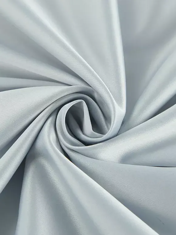 Jupe en satin gris avec fente taille haute couleur unie jupe longue d'été trapèze pour femme 2026