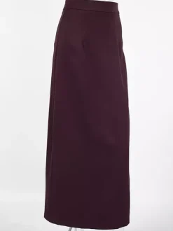 Jupe longue fendue au dos pour femme - Élégante jupe droite taille haute - Tenue de bureau luxueuse et discrète 2026