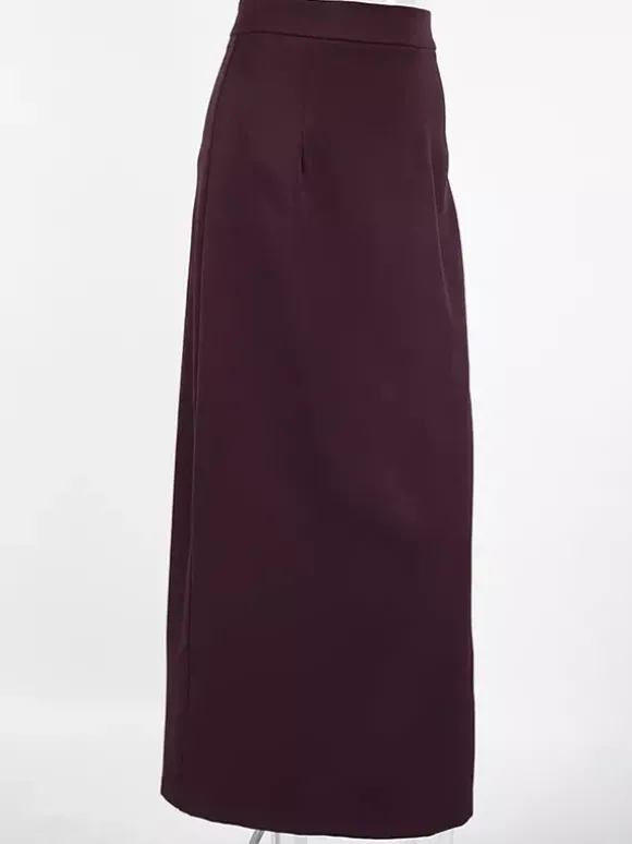 Jupe longue fendue au dos pour femme - Élégante jupe droite taille haute - Tenue de bureau luxueuse et discrète 2026