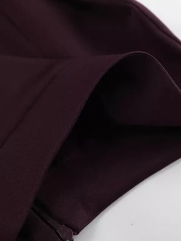 Jupe longue fendue au dos pour femme - Élégante jupe droite taille haute - Tenue de bureau luxueuse et discrète 2026