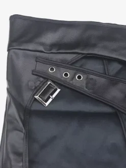 Jupe moulante mini taille haute à lacets et découpes punk