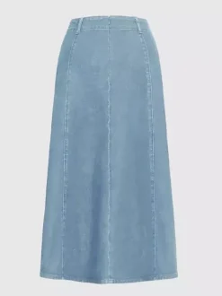 Jupe longue maxi en denim style western pour femme - Jupe longue bohème trapèze taille haute - Vêtement décontracté toutes saisons 2026