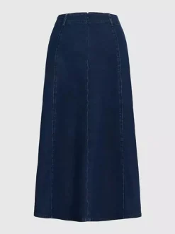Jupe longue maxi en denim style western pour femme - Jupe longue bohème trapèze taille haute - Vêtement décontracté toutes saisons 2026
