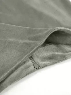 Jupe longue sirène moulante taille haute en faux daim extensible