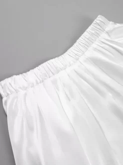 Jupe Pour Femme Noir Satin Tissu Longue Taille Haute Automne