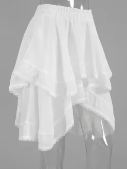 Jupes blanches taille haute élégantes mini pour femmes