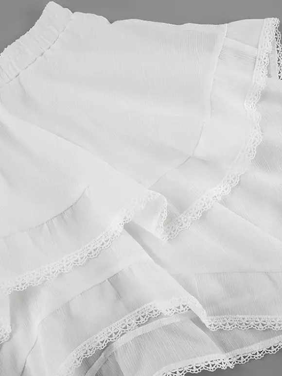 Jupes blanches taille haute élégantes mini pour femmes