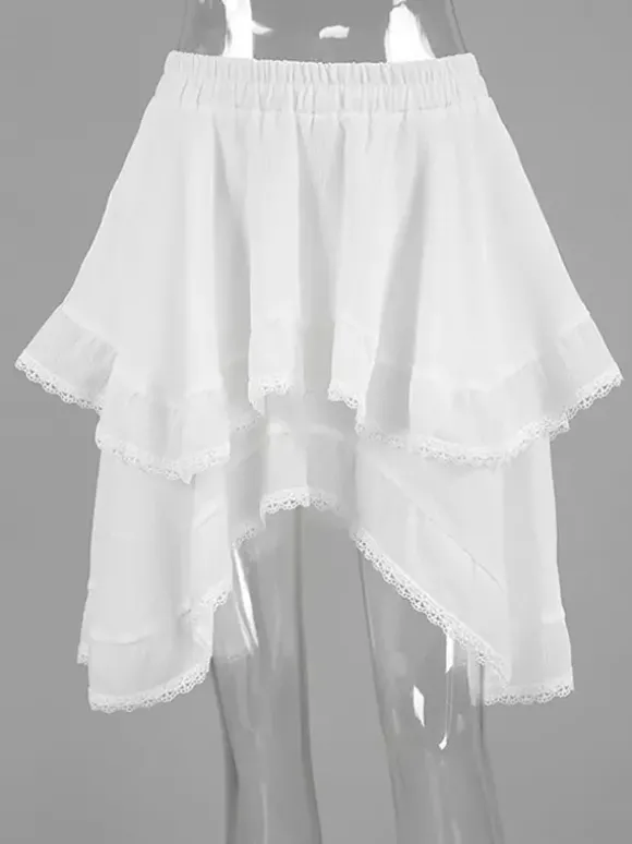 Jupes blanches taille haute élégantes mini pour femmes