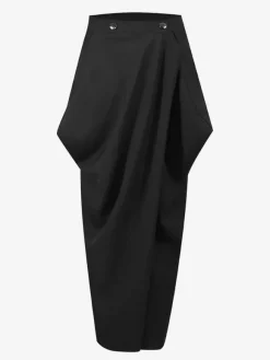 Jupes kaki élégantes vêtements de printemps bas longs pour femmes