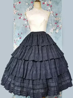 Jupes Lolita plissées noires Infanta Lolita SK
