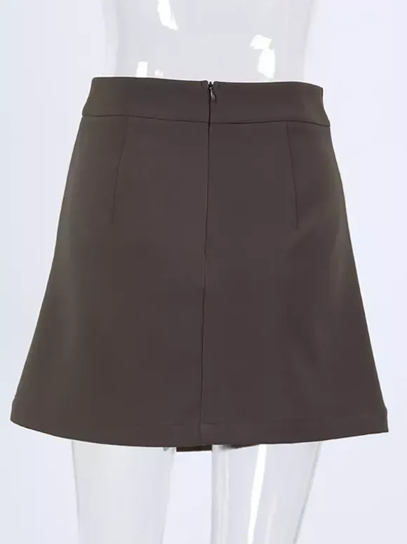 Jupes marron mini d'été pour femmes