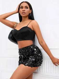 Jupes nude coupe slim taille haute mélange sexy mini hiver bas femme