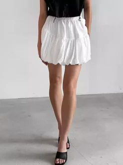 Jupes blanches en mousseline élégantes mini pour femmes