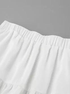 Jupes blanches en mousseline élégantes mini pour femmes