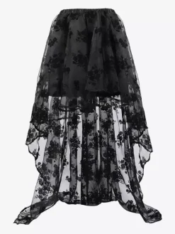 Jupes longues noires chics pour le printemps bas pour femmes