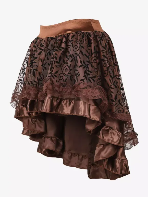 Jupes noires en tulle taille haute sexy coupe asymétrique mini bas pour femmes