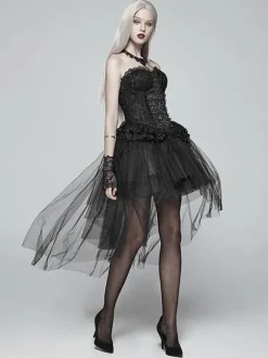 Jupe Steampunk Lolita Jupes Lolita noires à plusieurs niveaux