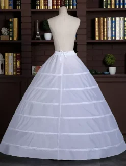 Jupon 2026 fête de mariage blanc 1 couche en polyester