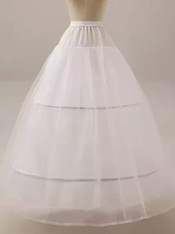 Jupon 2026 jupon de mariage blanc de 2 couches en polyester